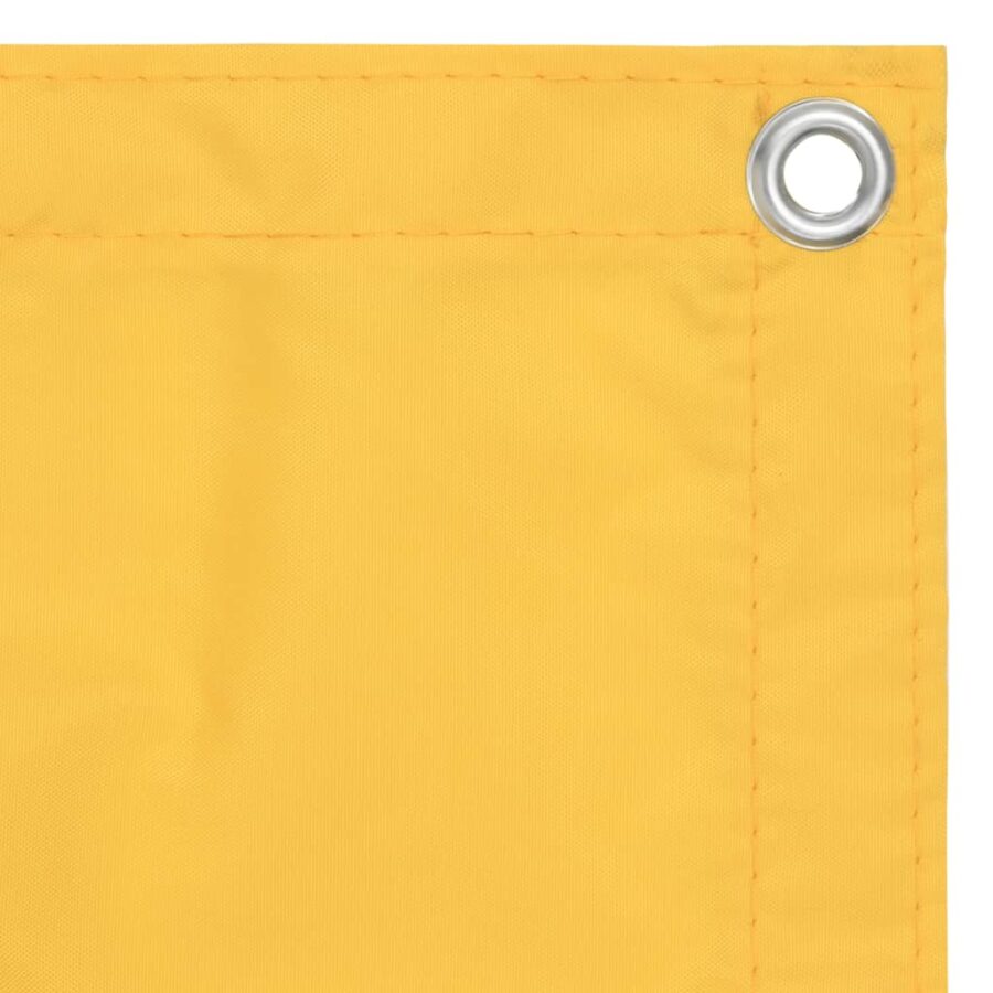 Balkonscherm 90x400 cm oxford stof geel - Afbeelding 2