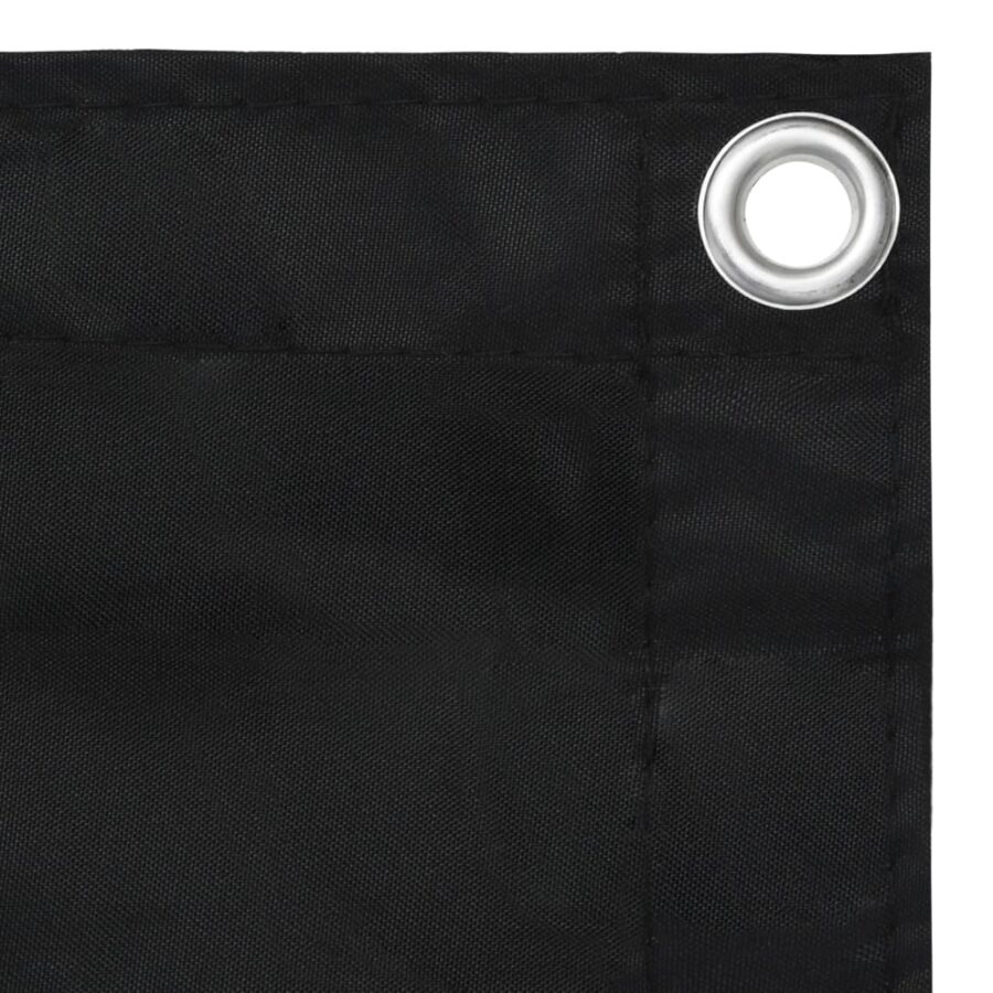 Balkonscherm 75x300 cm oxford stof zwart - Afbeelding 3