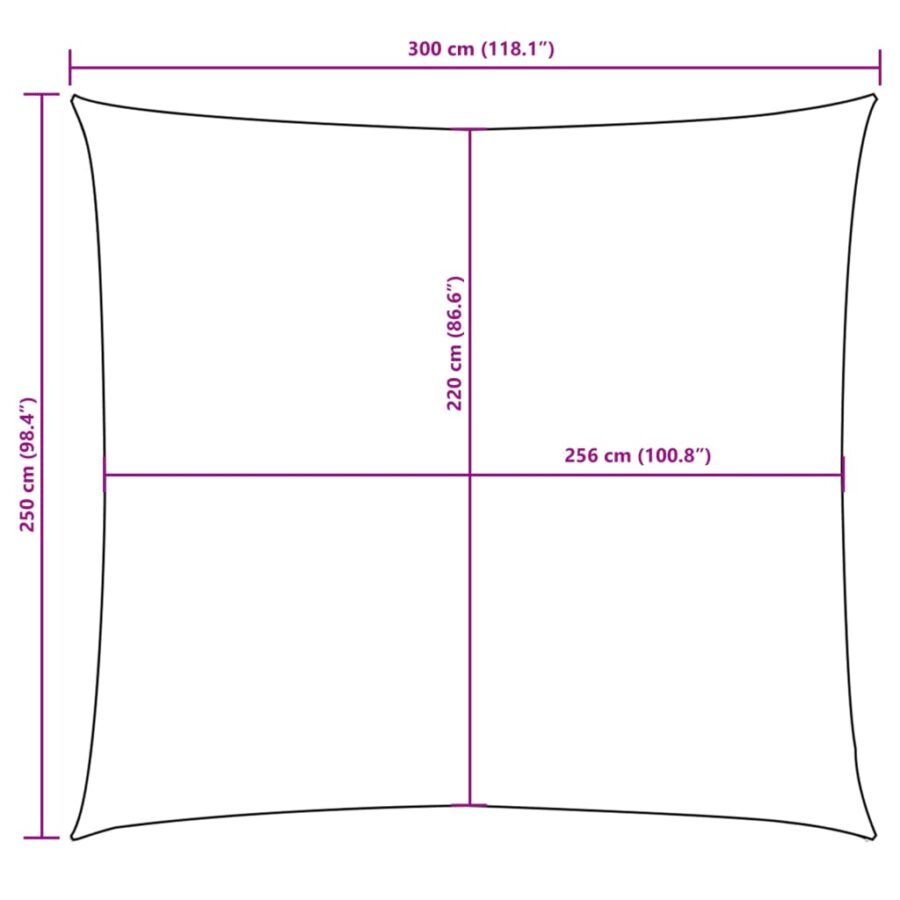 Zonnescherm rechthoekig 2,5x3 m oxford stof taupe - Afbeelding 10