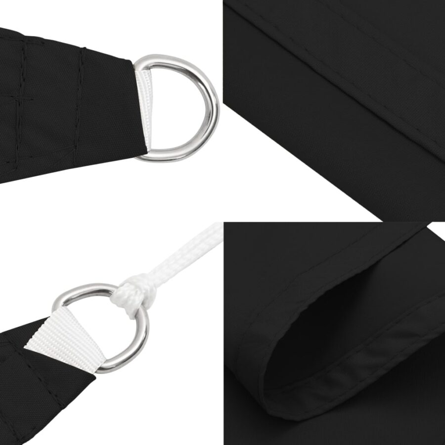 Zonnescherm rechthoekig 5x6 m oxford stof zwart - Afbeelding 7
