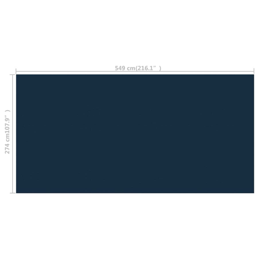 Zwembadfolie solar drijvend 549x274 cm PE zwart en blauw - Afbeelding 5