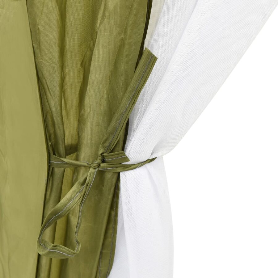 Zwembadtent 590x520x250 cm stof groen - Afbeelding 6