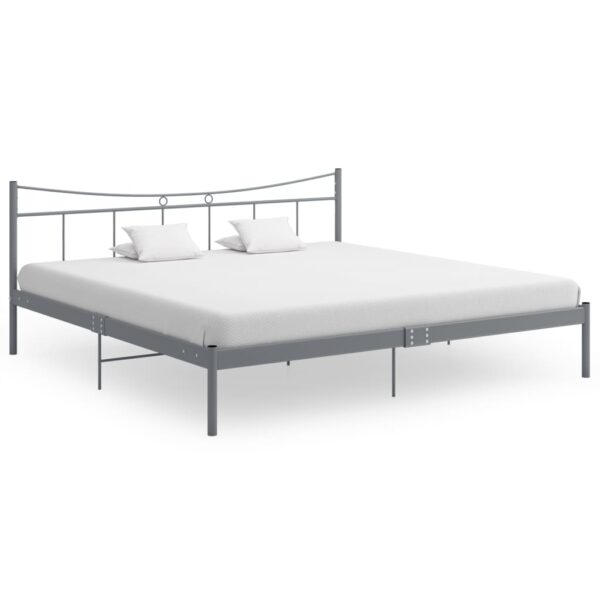 Bedframe metaal grijs 200x200 cm