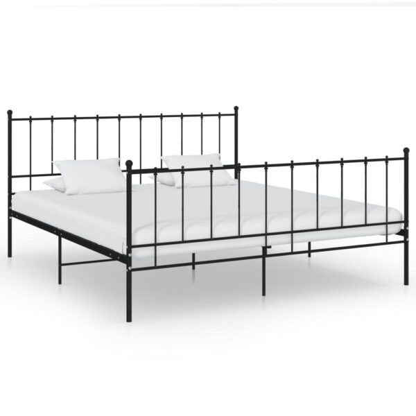 Bedframe metaal zwart 140x200 cm