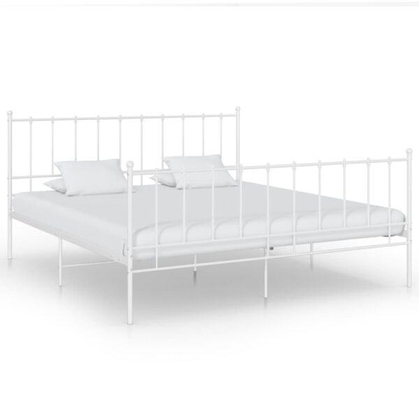 Bedframe metaal wit 160x200 cm