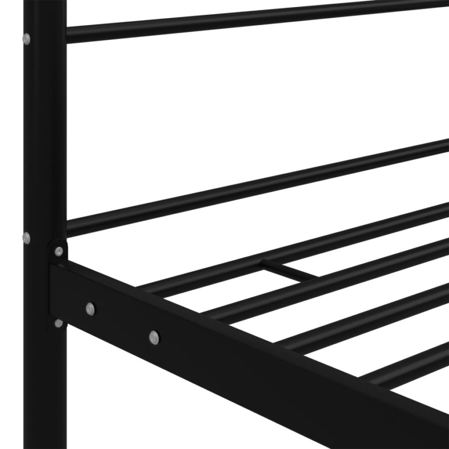 Hemelbedframe metaal zwart 180x200 cm - Afbeelding 5