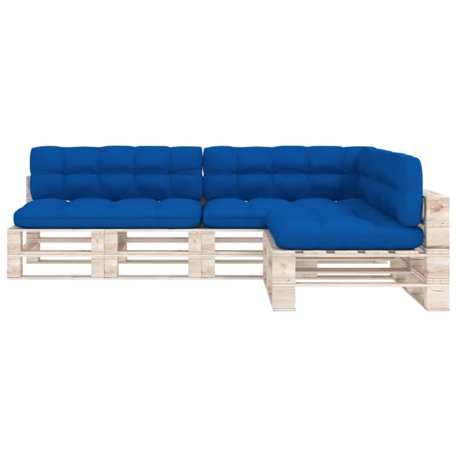 Bankkussens pallet 7 st koningsblauw - Afbeelding 3