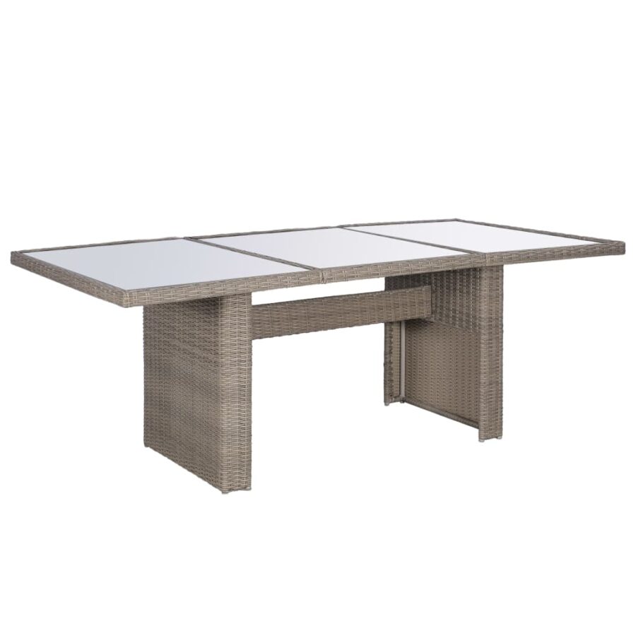9-delige Tuinset poly rattan bruin - Afbeelding 5