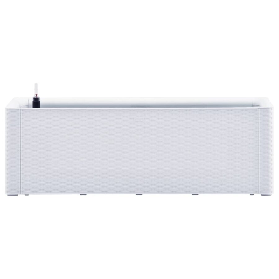 Plantenbak hoog met zelfbewateringssysteem 100x43x33 cm wit - Afbeelding 3