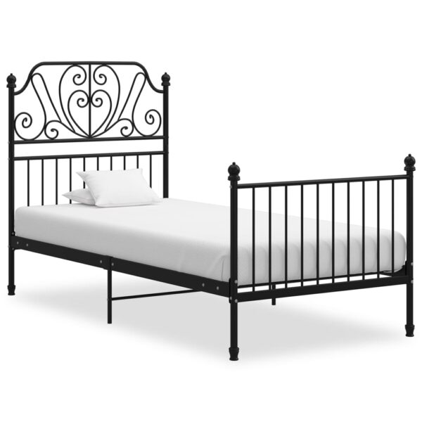 Bedframe metaal zwart 100x200 cm