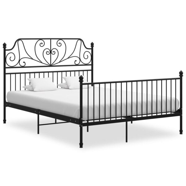 Bedframe metaal zwart 140x200 cm