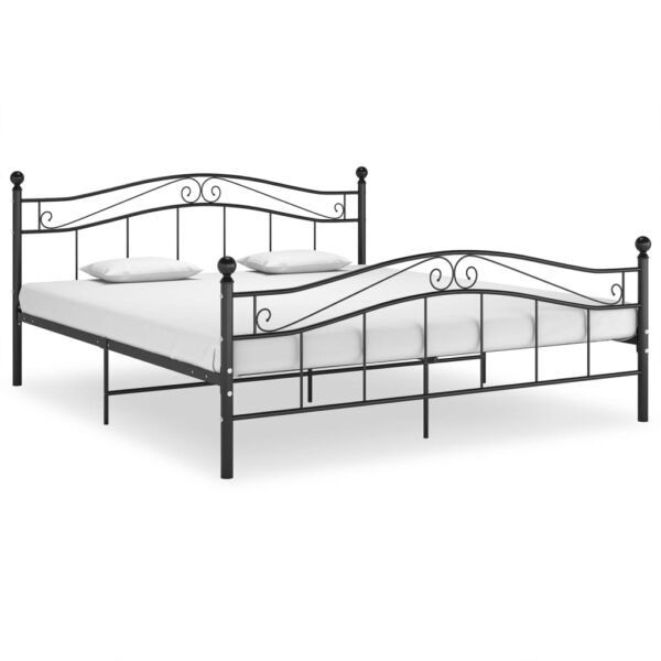 Bedframe metaal zwart 180x200 cm