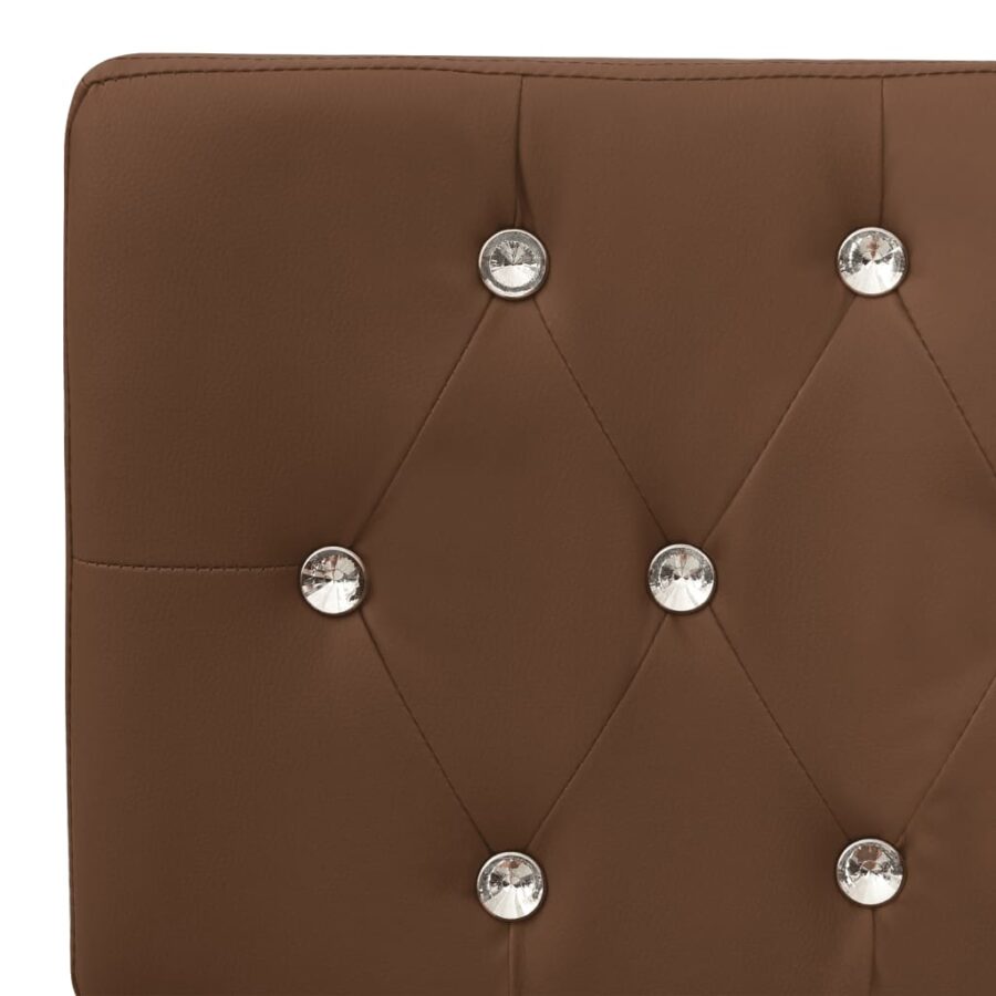 Bankje 110 cm kunstleer bruin - Afbeelding 5