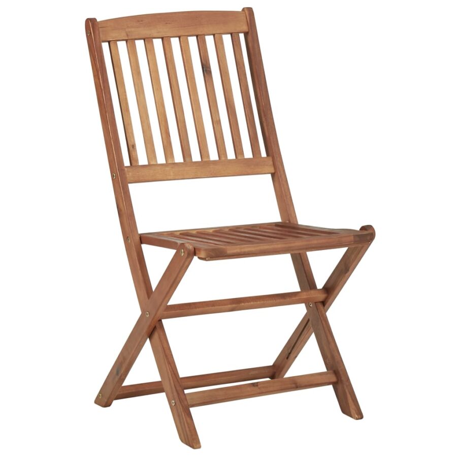 Tuinstoelen 4 st inklapbaar massief acaciahout - Afbeelding 2