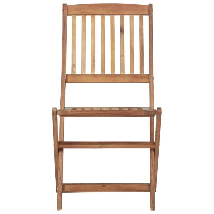 Tuinstoelen 4 st inklapbaar massief acaciahout - Afbeelding 3