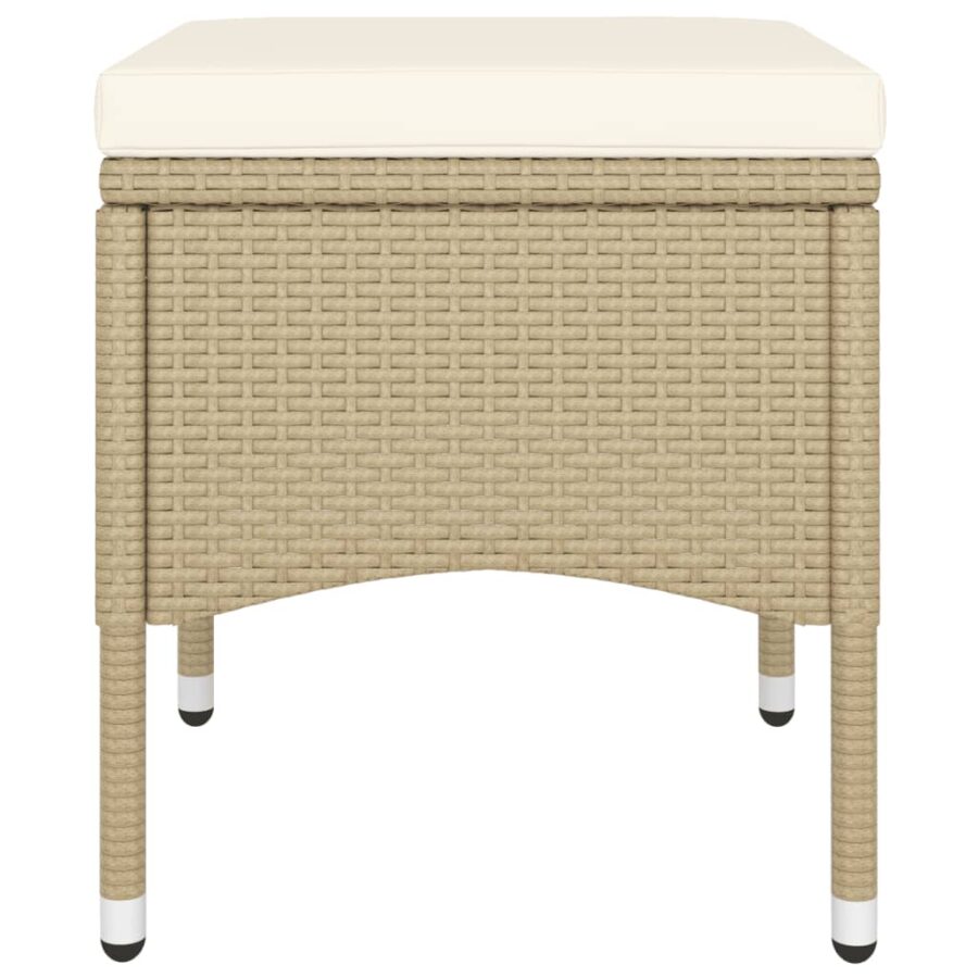 9-delige Tuinset poly rattan beige - Afbeelding 7
