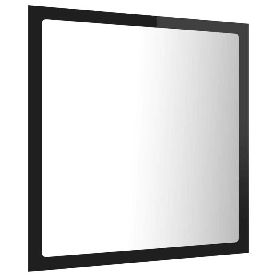 Badkamerspiegel LED 40x8,5x37 cm acryl hoogglans zwart - Afbeelding 7