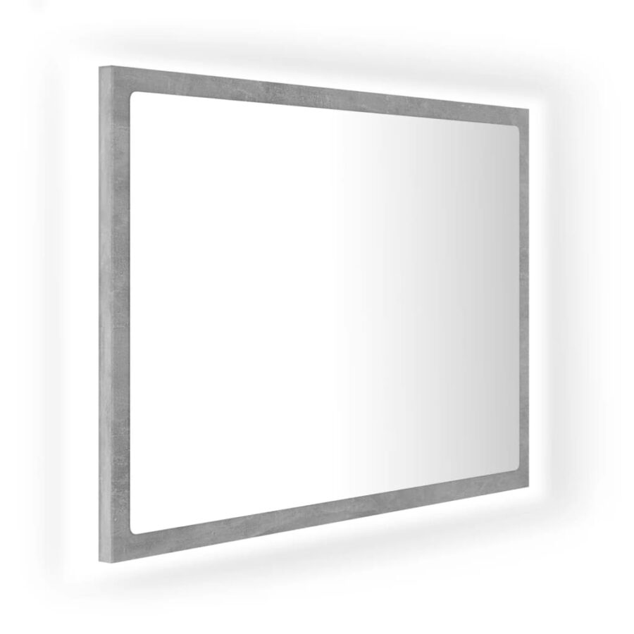Badkamerspiegel LED 60x8,5x37 cm acryl betongrijs - Afbeelding 2