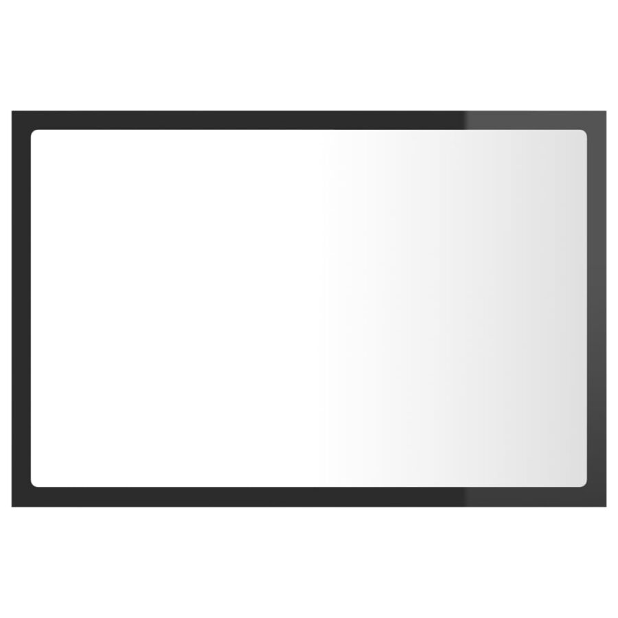 Badkamerspiegel LED 60x8,5x37 cm acryl hoogglans grijs - Afbeelding 3
