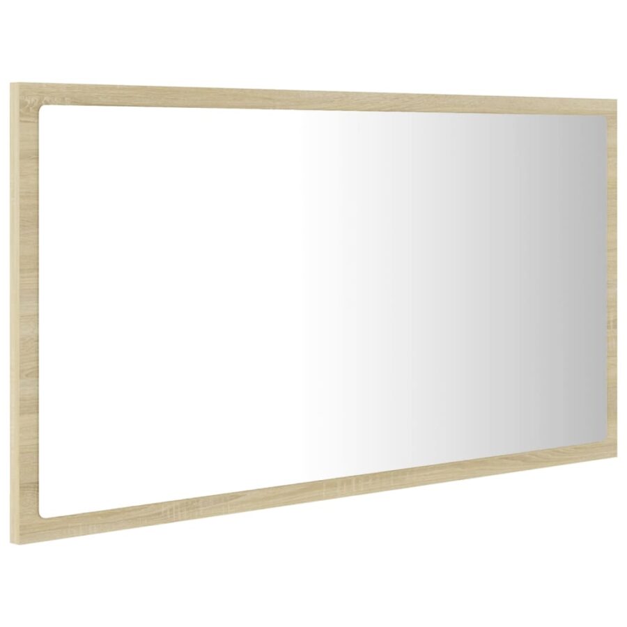 Badkamerspiegel LED 80x8,5x37 cm acryl sonoma eikenkleurig - Afbeelding 6