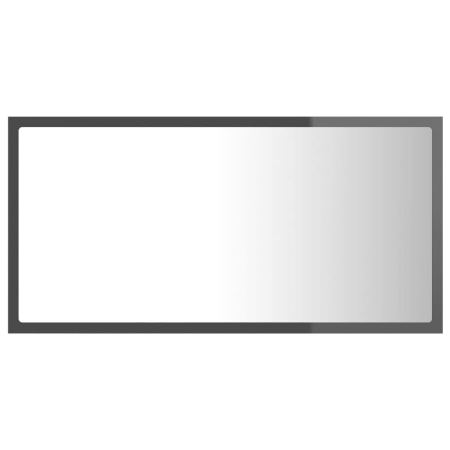 Badkamerspiegel LED 80x8,5x37 cm acryl hoogglans grijs - Afbeelding 7