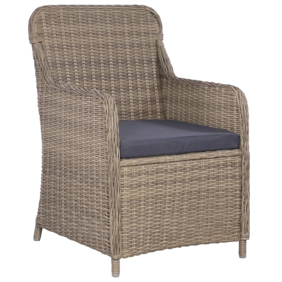 9-delige Tuinset poly rattan bruin - Afbeelding 4