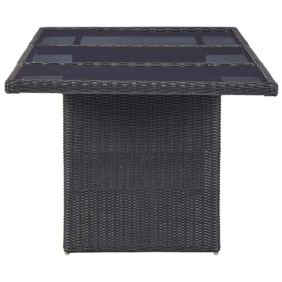 9-delige Tuinset poly rattan zwart - Afbeelding 11