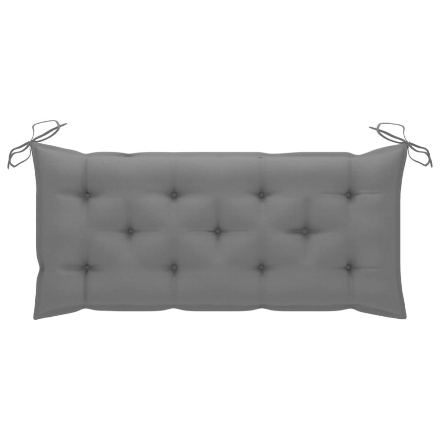 Bank Batavia met grijs kussen 120 cm massief teakhout - Afbeelding 7