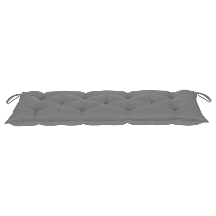 Bank Batavia met grijs kussen 120 cm massief teakhout - Afbeelding 8