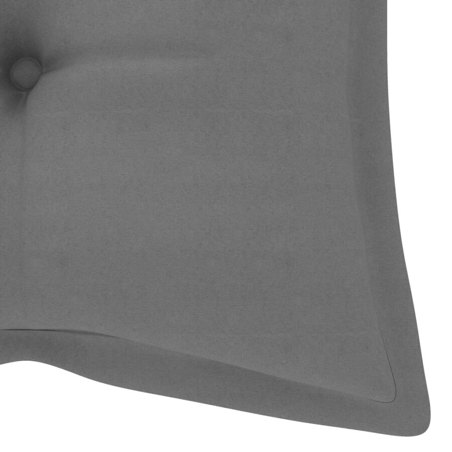 Bank Batavia met grijs kussen 120 cm massief teakhout - Afbeelding 9