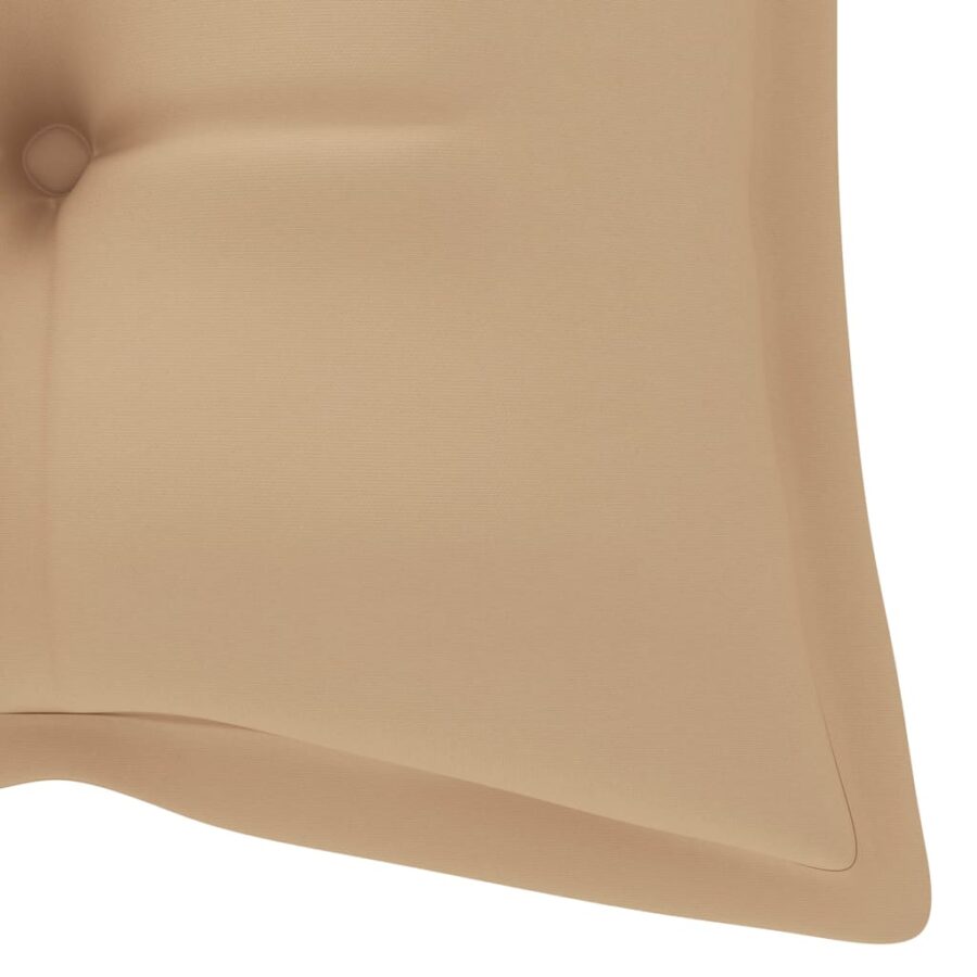 Tuinbank inklapbaar met kussen 118 cm bamboe - Afbeelding 8