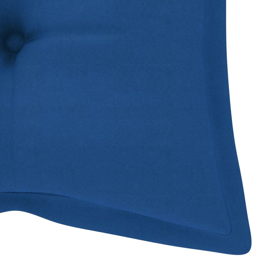 Tuinbank inklapbaar met kussen 118 cm bamboe - Afbeelding 8