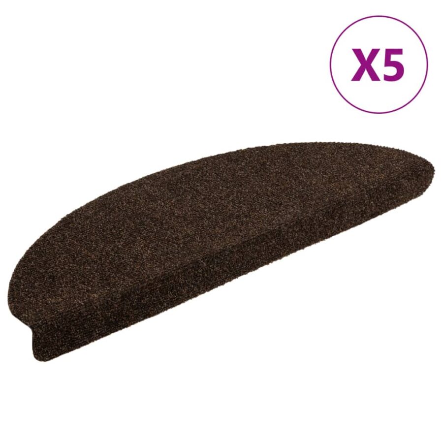 Trapmatten zelfklevend 5 st 65x21x4 cm naaldvilt bruin - Afbeelding 2