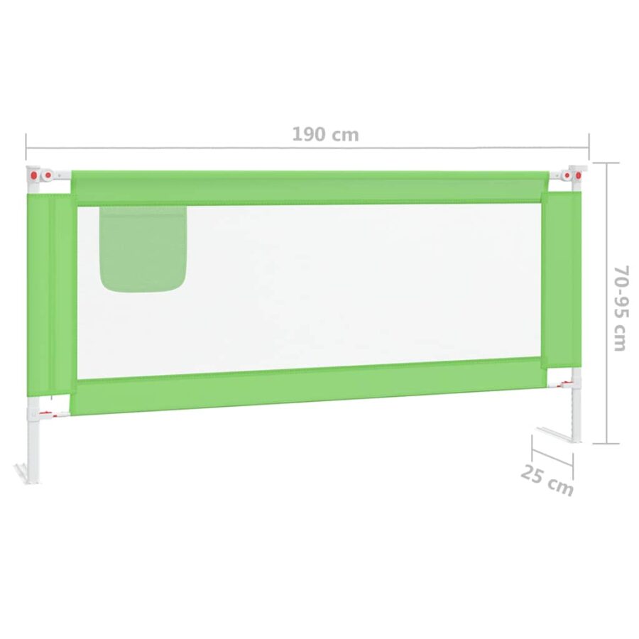 Bedhekje peuter 190x25 cm stof groen - Afbeelding 8