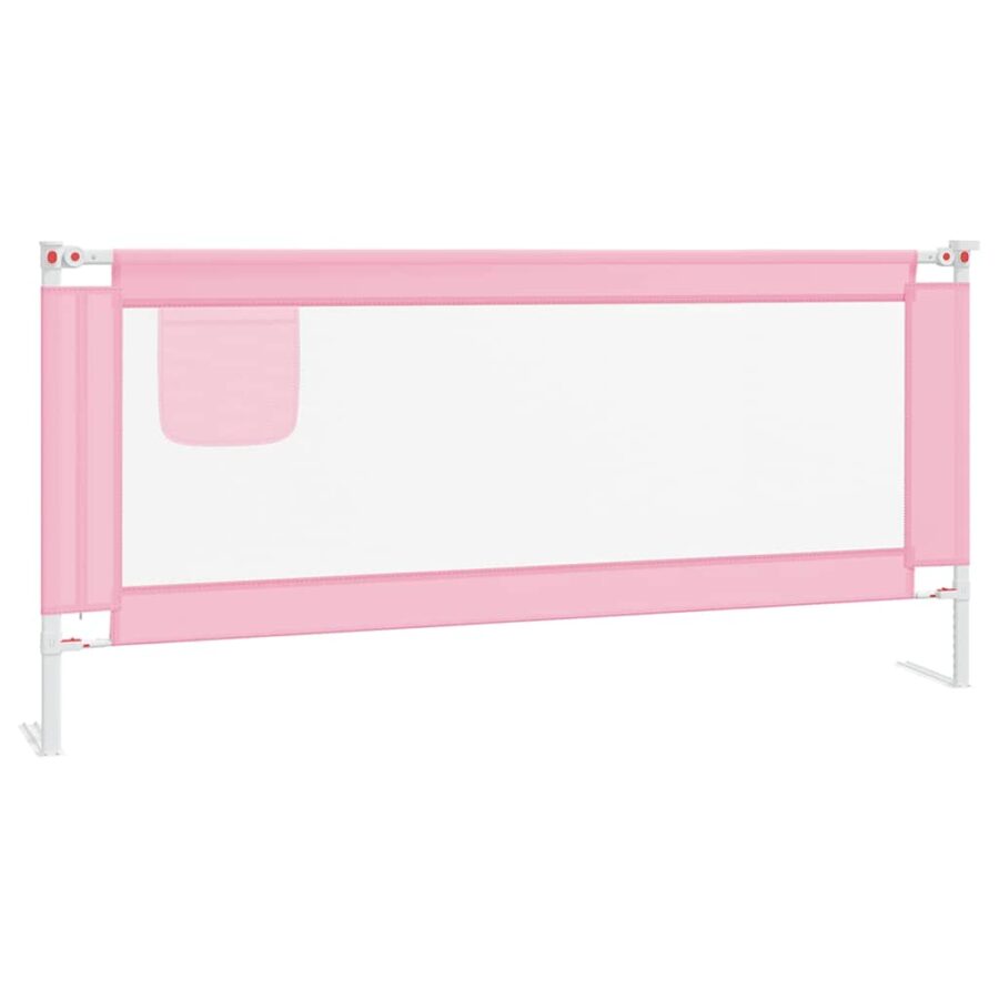 Bedhekje peuter 200x25 cm stof roze - Afbeelding 2