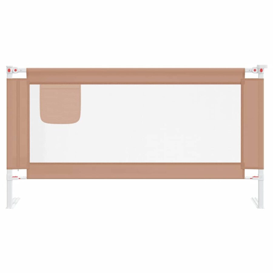 Bedhekje peuter 160x25 cm stof taupe - Afbeelding 3