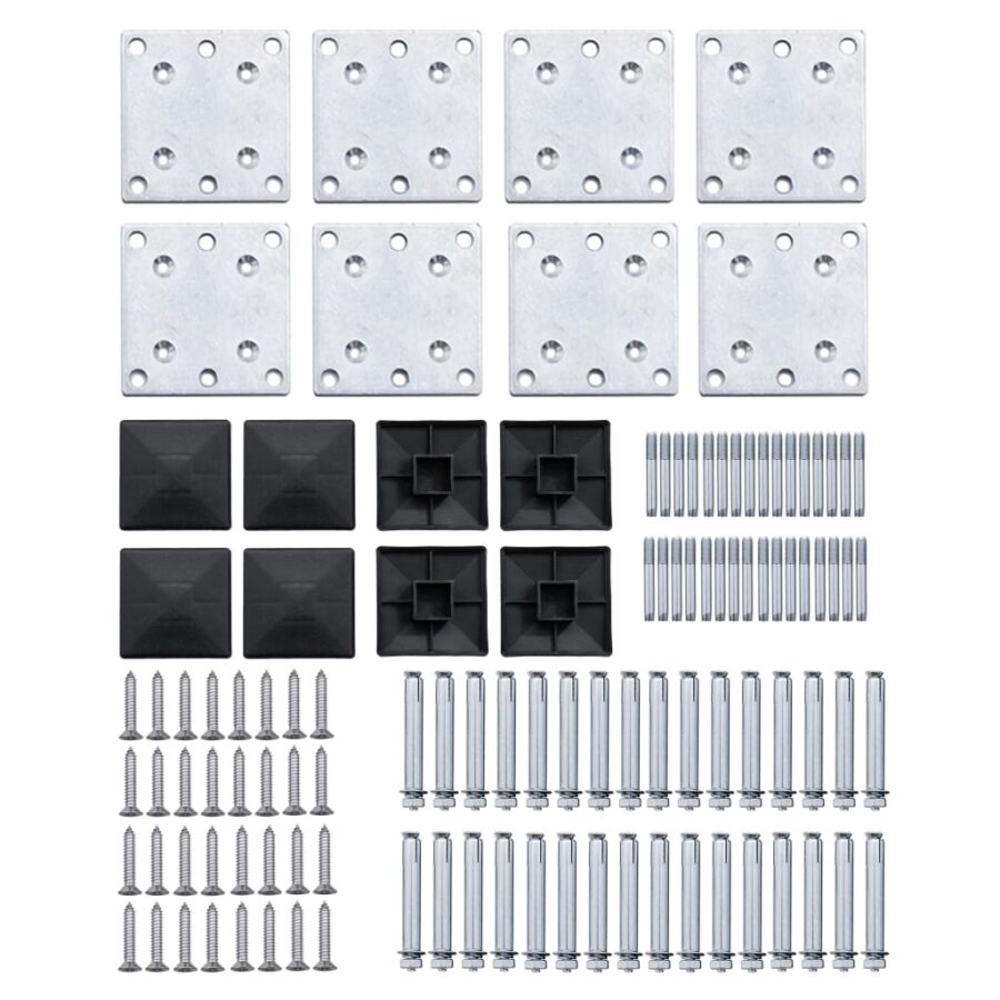 Schuttingpanelenset 1218x186 cm HKC zwart - Afbeelding 9