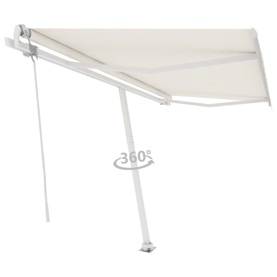 Luifel vrijstaand automatisch 450x350 cm crèmekleurig - Afbeelding 3