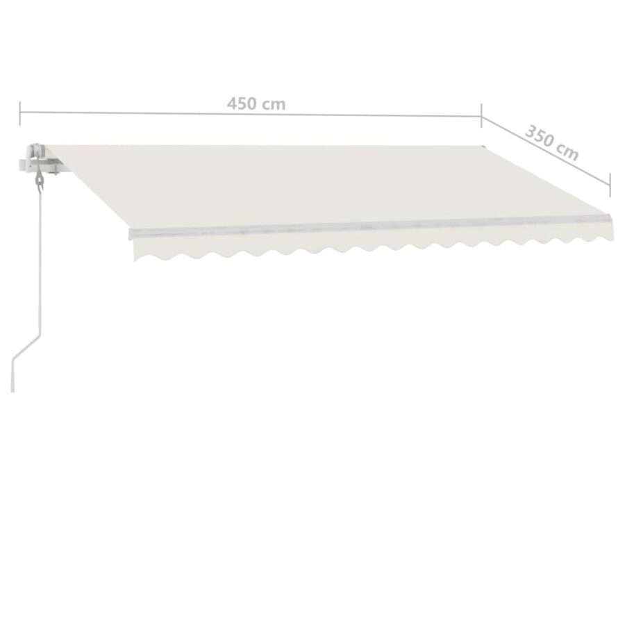 Luifel vrijstaand automatisch 450x350 cm crèmekleurig - Afbeelding 11