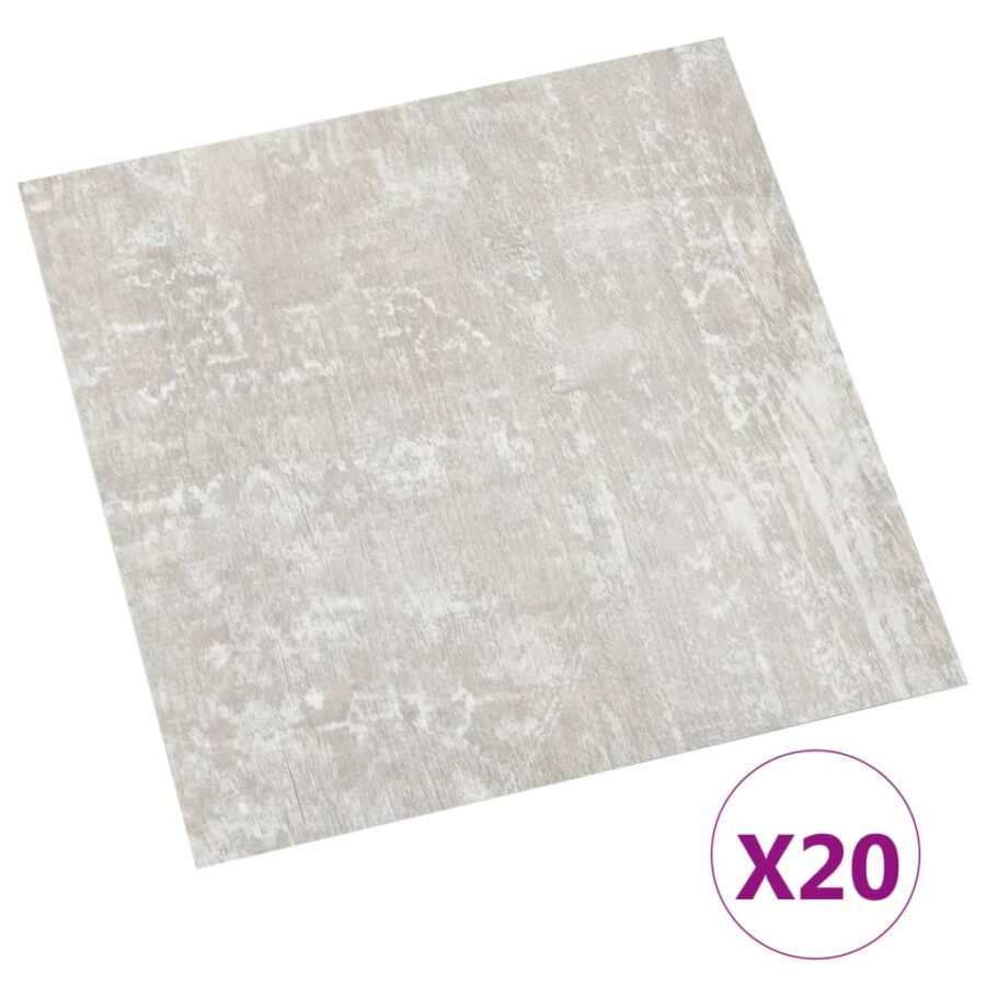 Vloerplanken 20 st zelfklevend 1,86 m² PVC lichtgrijs - Afbeelding 2