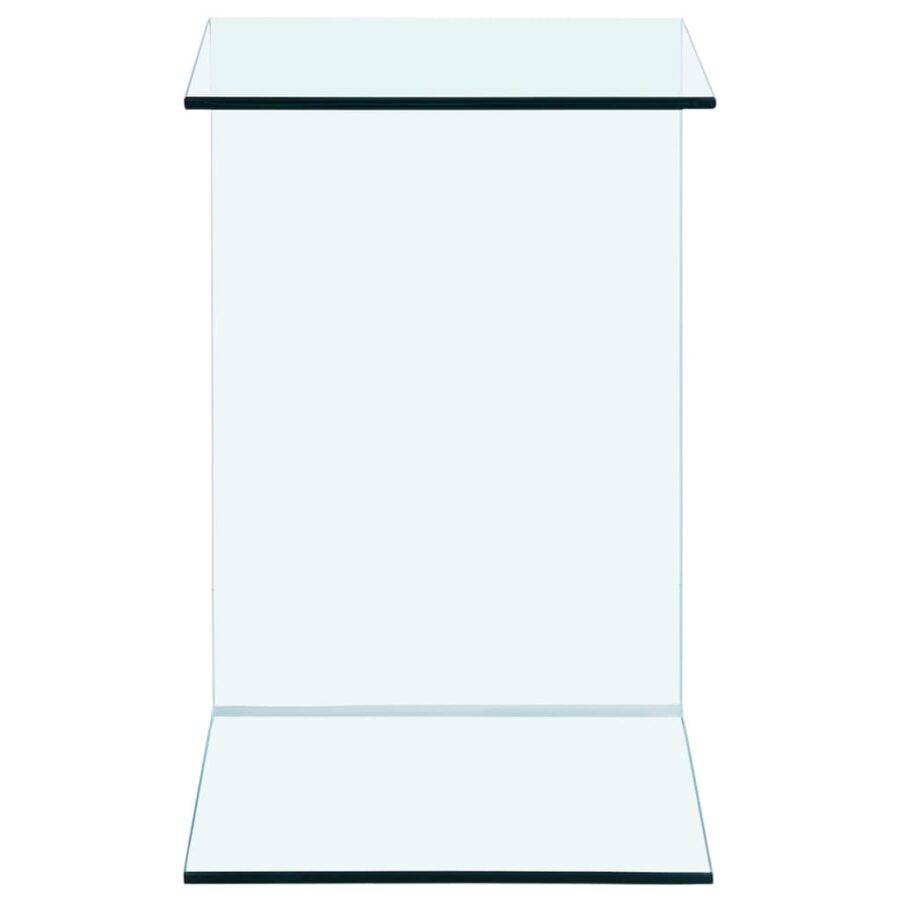 Bijzettafel 40x40x60 cm gehard glas - Afbeelding 3