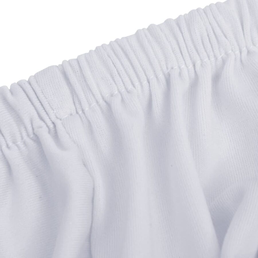 Bankhoes stretch polyester jersey wit - Afbeelding 5