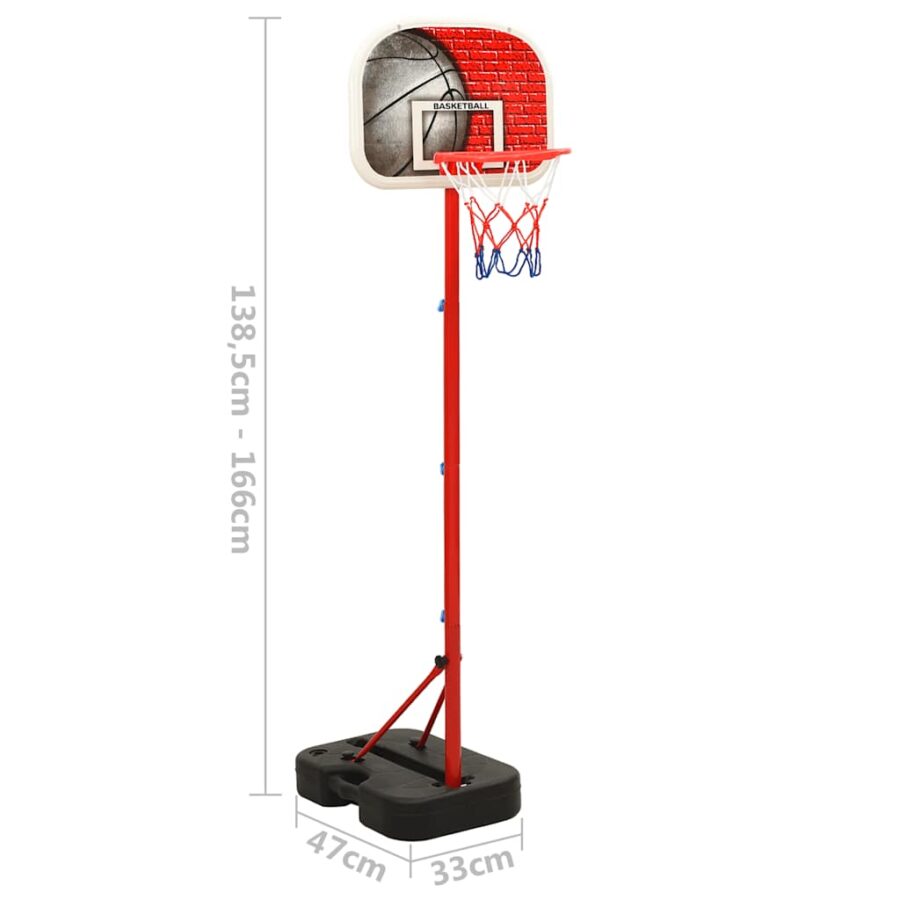 Basketbalset draagbaar verstelbaar 138,5-166 cm - Afbeelding 8