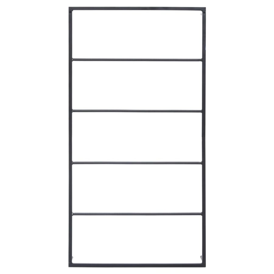 Handdoekenrek 60x10x116 cm staal zwart - Afbeelding 3