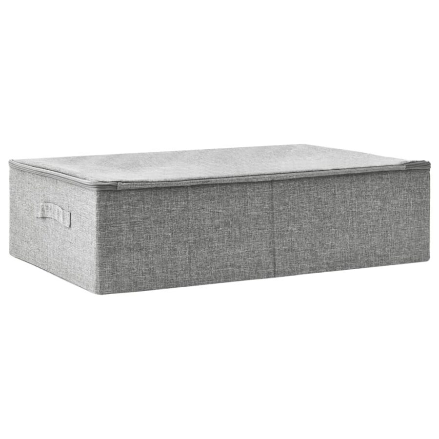 Opbergbox 70x40x18 cm stof grijs - Afbeelding 2