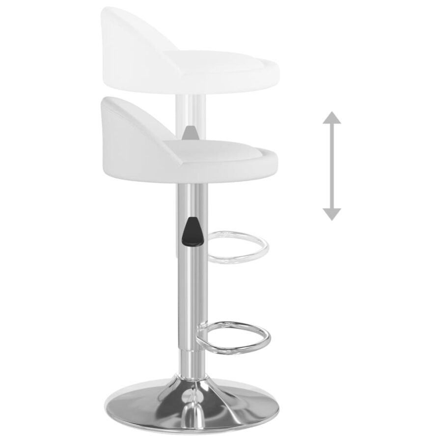 Barstoelen 2 st kunstleer wit - Afbeelding 7