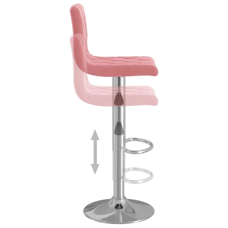 Barkrukken 2 st fluweel roze - Afbeelding 7