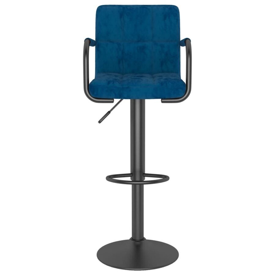 Barkruk fluweel blauw - Afbeelding 3