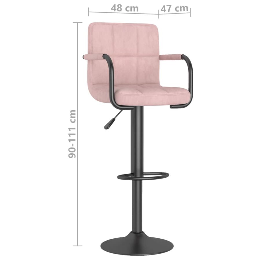 Barkrukken 2 st fluweel roze - Afbeelding 9