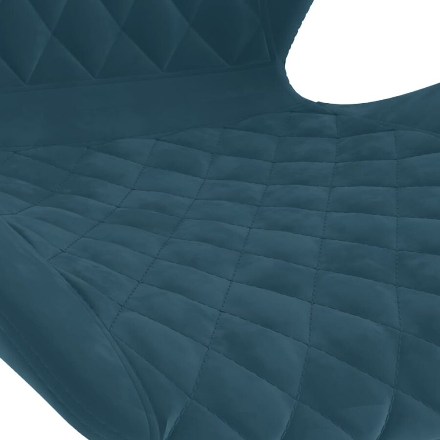 Barkrukken 2 st fluweel blauw - Afbeelding 7